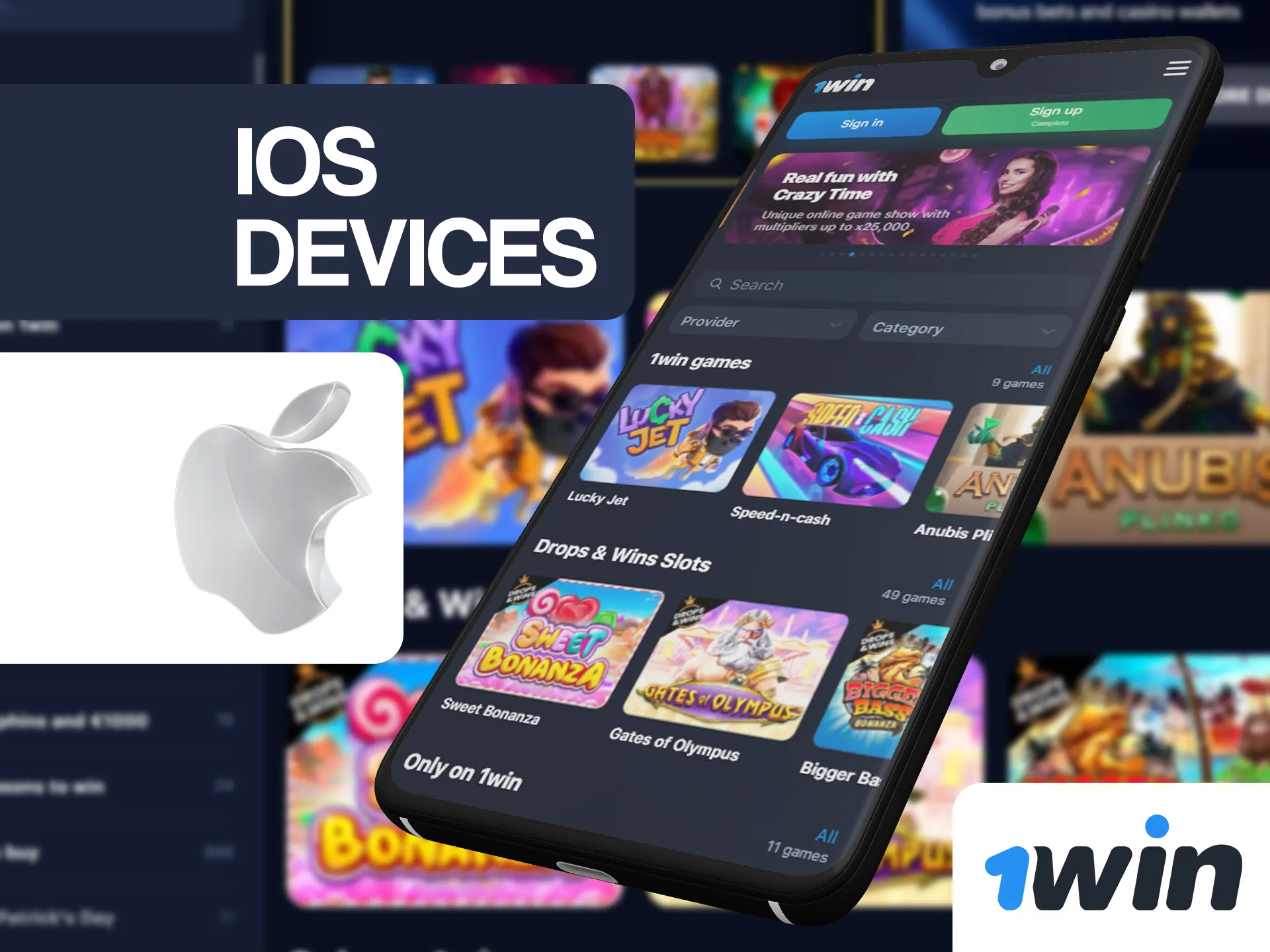 You can install 1win iOS app on almost any of iOS devices.