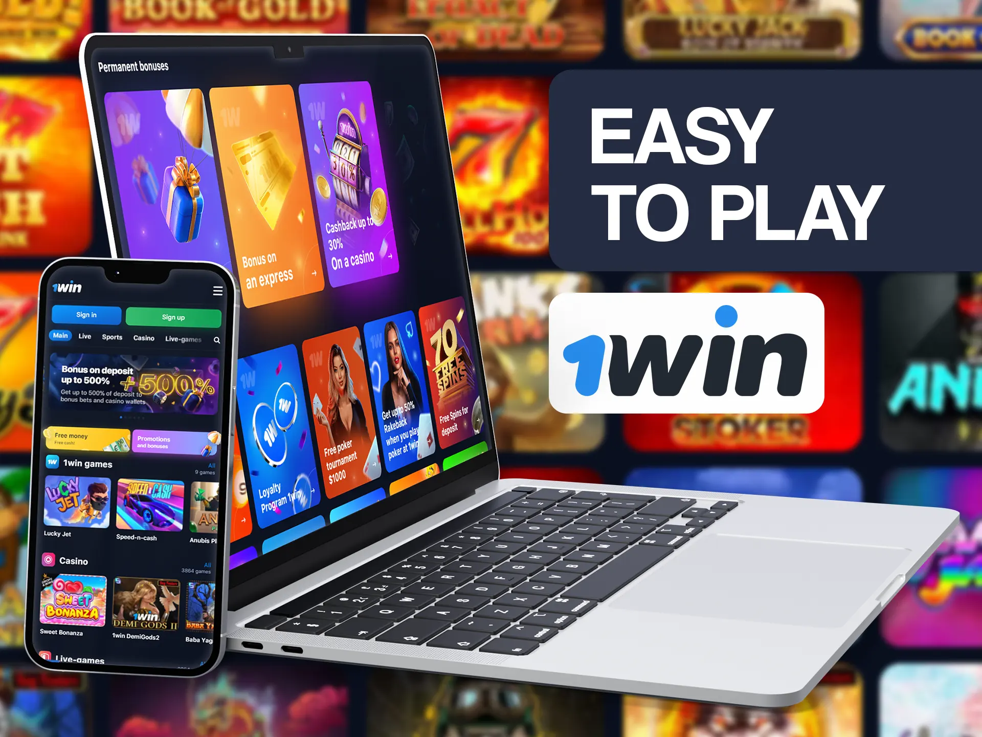 It's easy to use 1win website for gambling.