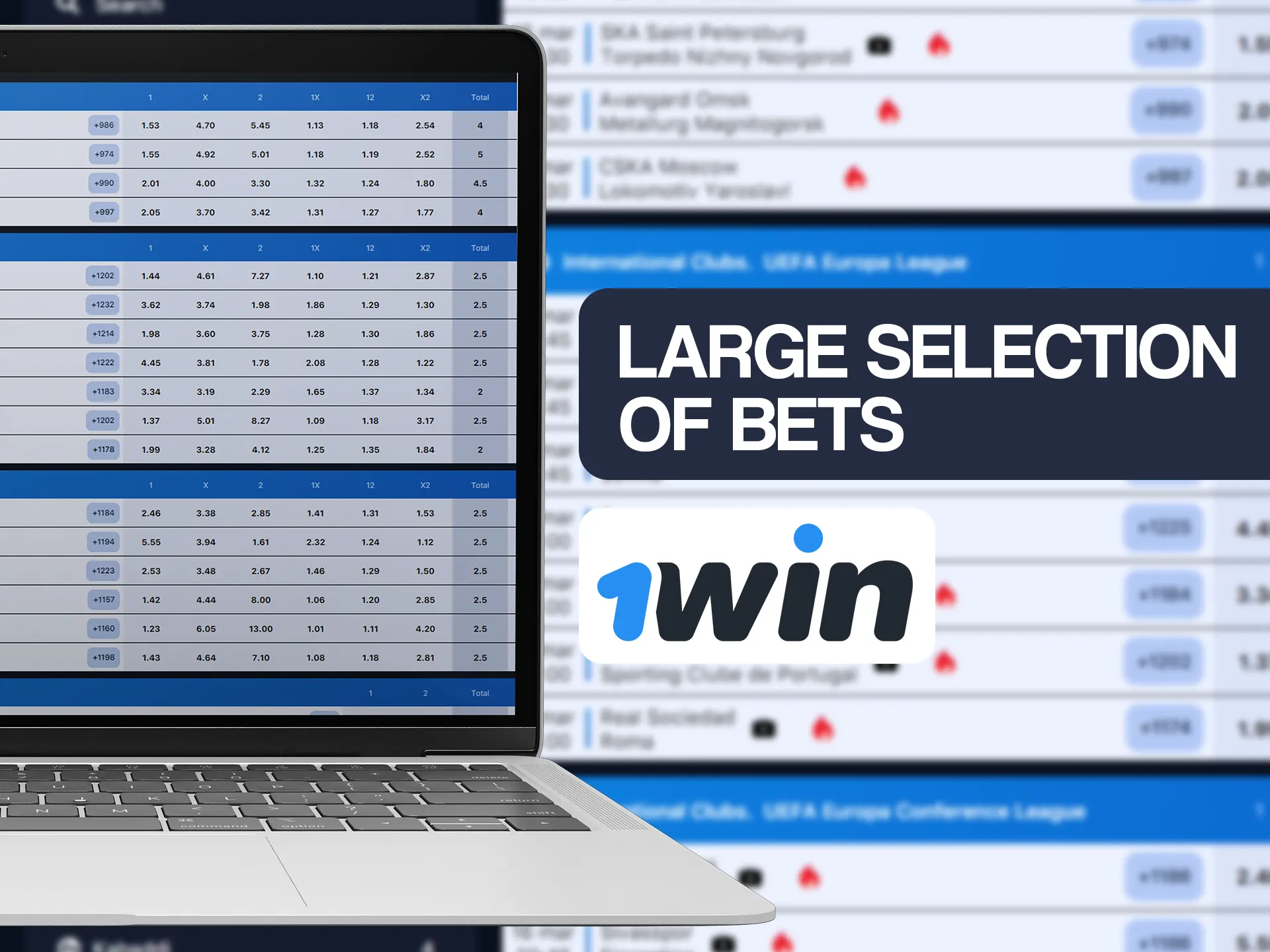 Make your own bet at 1win.