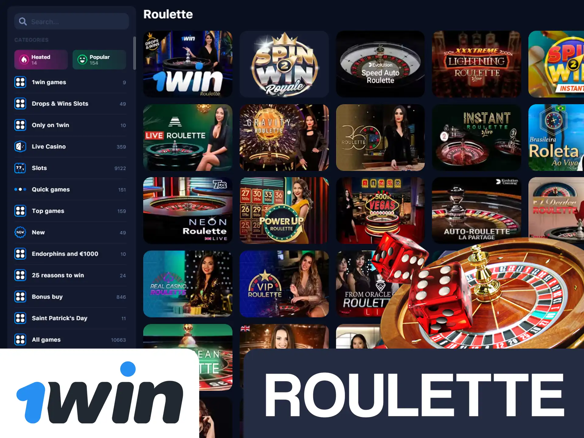 Spin roulette for big winnings at 1win.