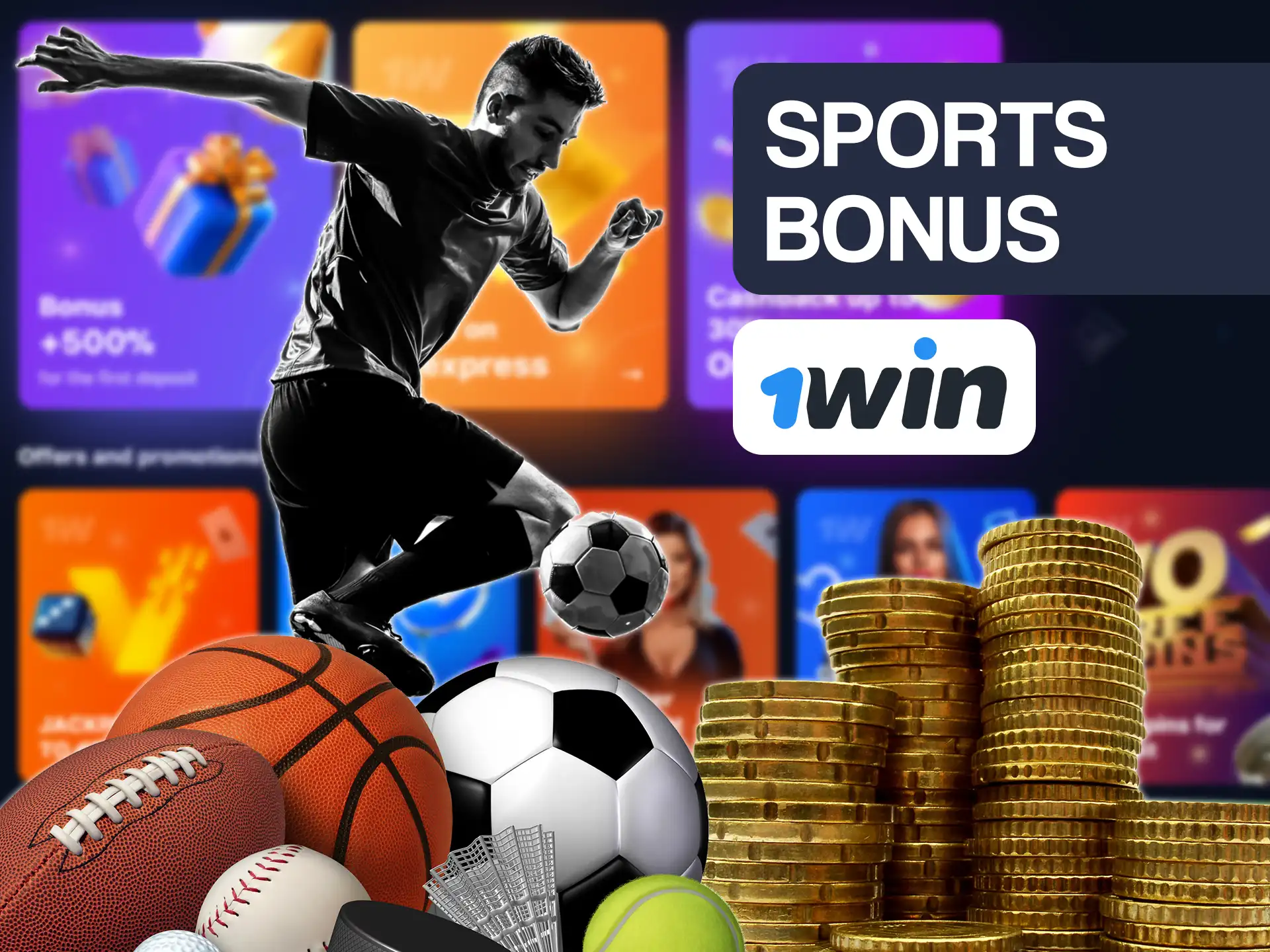 Bet on sports and get bonuses at 1win.