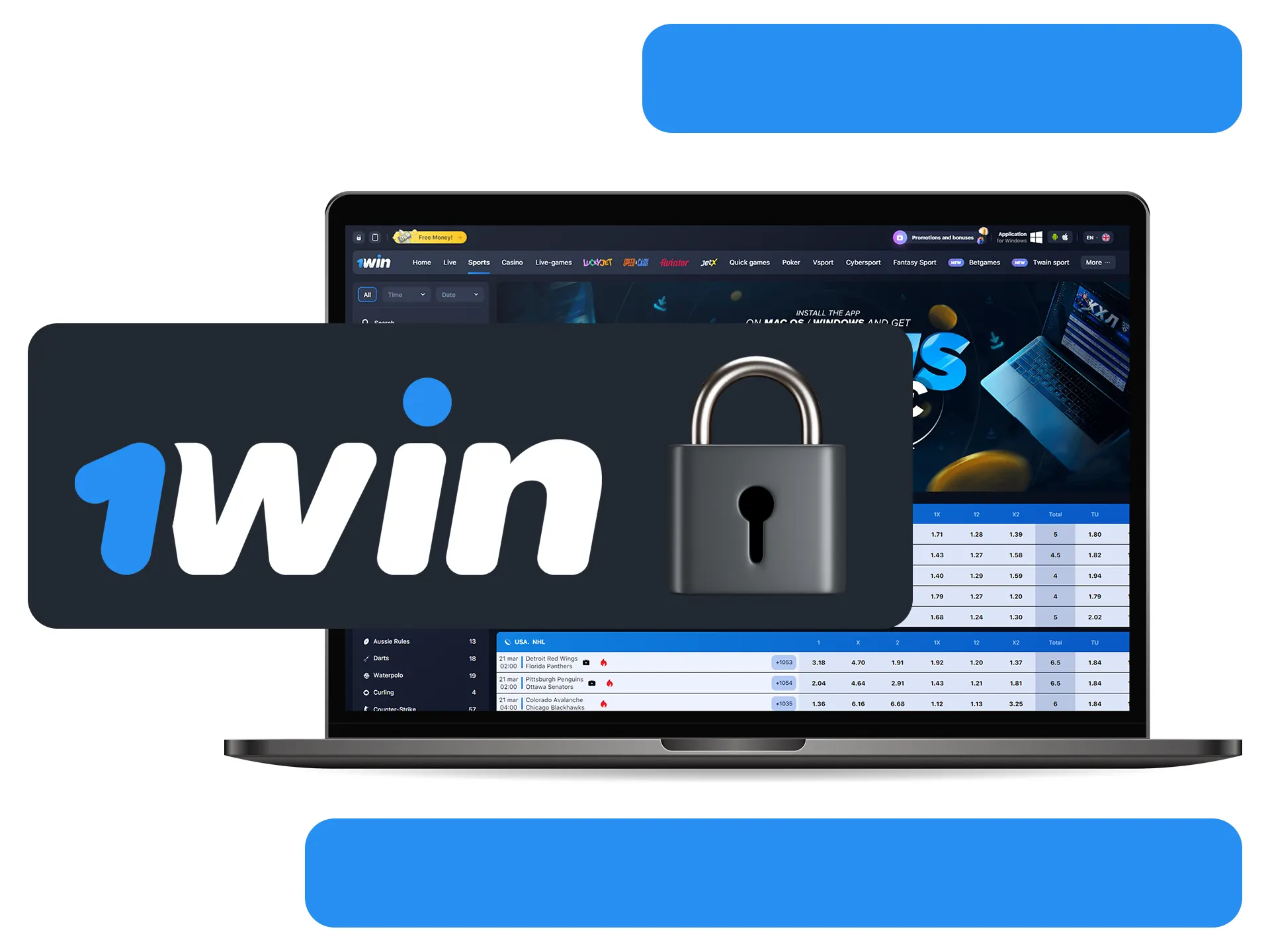 1win keeps all of your personal data safe.