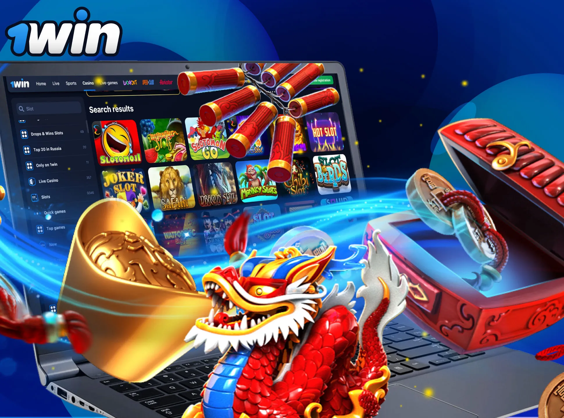 1win cooperates with different game developers to provide various slots.