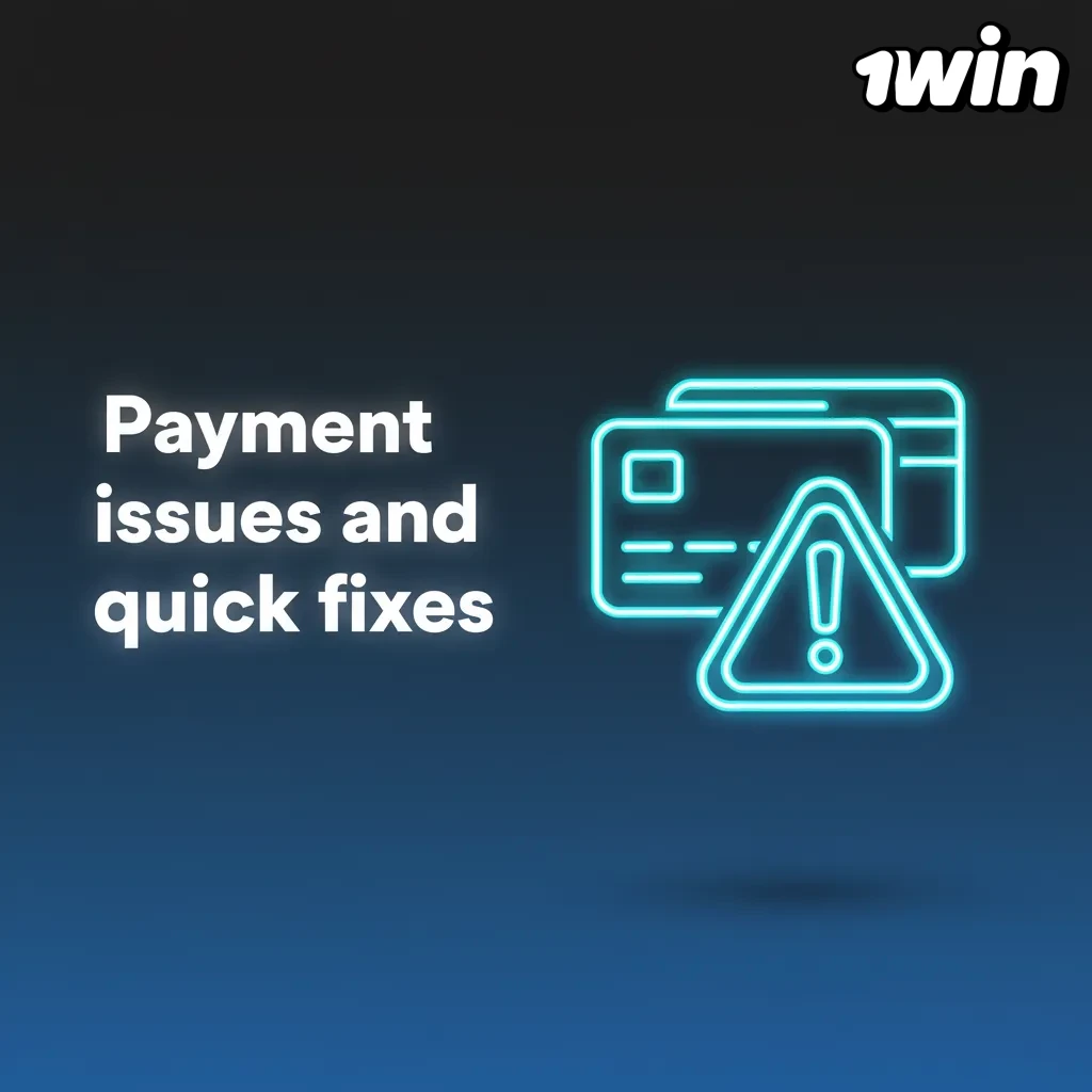 Infographic: 1win India payment issues and fixes—UPI expired, bank/UPI limit, name mismatch, KYC pending, 3D Secure failed.