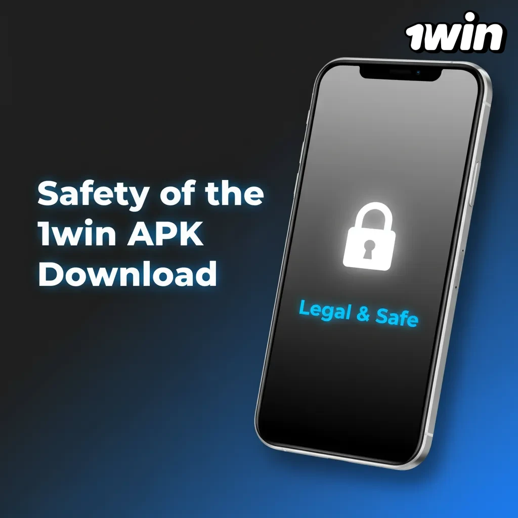 1win APK safety: licence badge, SSL lock, encryption, audit checks, authorised, security-checked installer